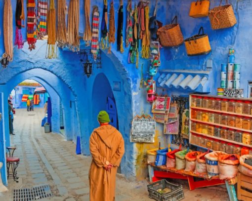 Moroccan Traditional Street paint by numbers