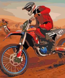 Motocross Man paint by numbers