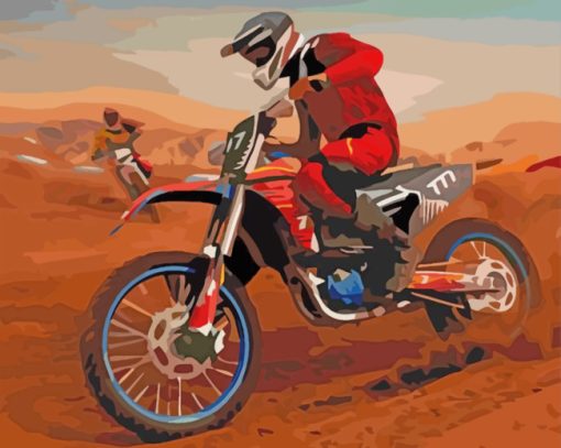 Motocross Man paint by numbers