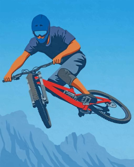 Mountain Biker Paint by numbers