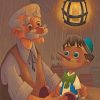 Pinocchio And His Dad Paint by numbers