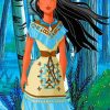 Pocahontas The Native American woman paint by numbers