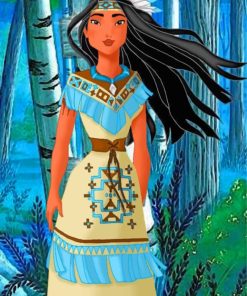 Pocahontas The Native American woman paint by numbers