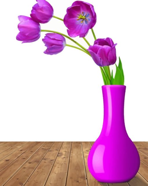 Purple Tulips paint by numbers