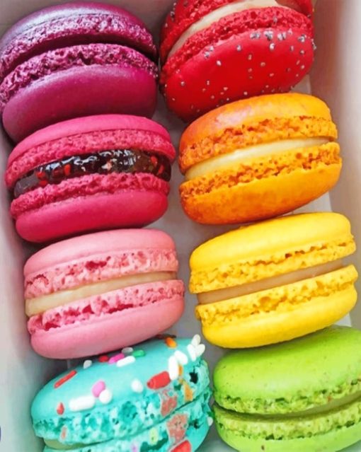 Rainbow Macaroons paint by numbers