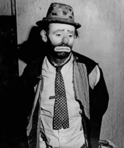 Sad Clown Emmett Kelly Paint by numbers