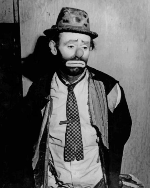 Sad Clown Emmett Kelly Paint by numbers