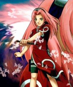 Sakura Naruto paint by numbers