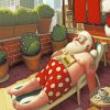 Santa Enjoying The Sun Paint by numbers