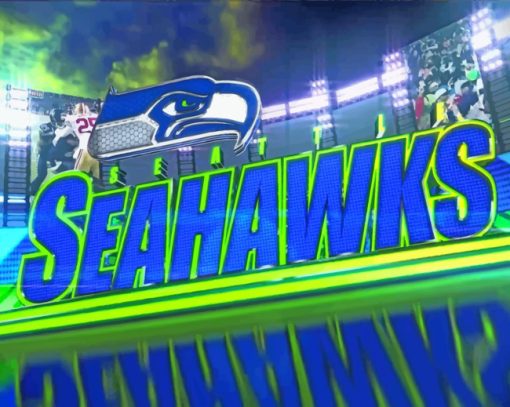 Seahawks Logo Paint by numbers