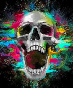 Screaming Skull paint by numbers