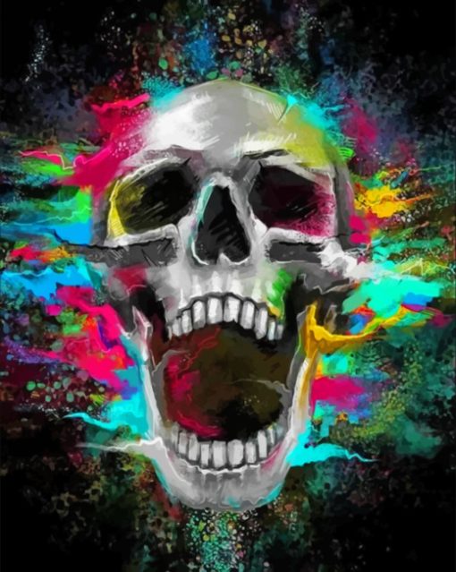 Screaming Skull paint by numbers