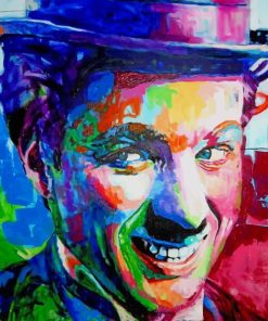 Smiling Charlie Chaplin Paint by numbers