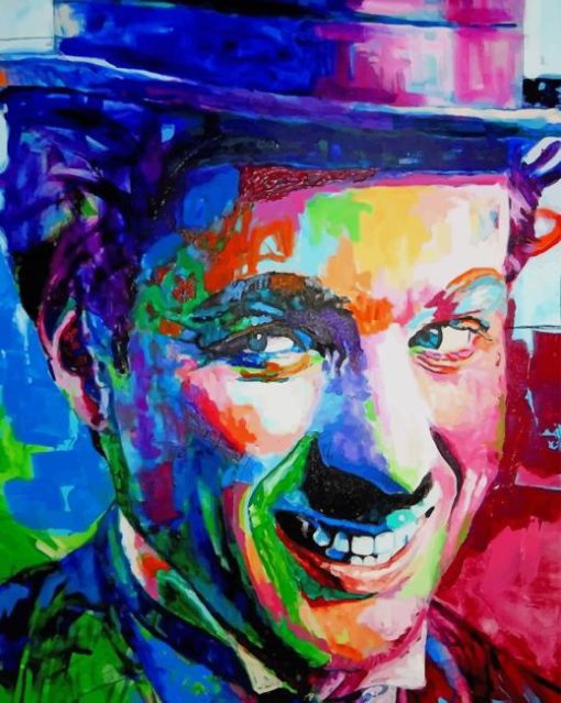 Smiling Charlie Chaplin Paint by numbers