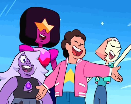 Steven Universe And His Friends paint by numbers