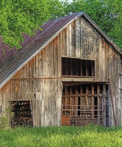 The Old Barn In Denton Texas Paint by numbers