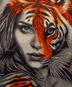 Tiger Woman paint by numbers