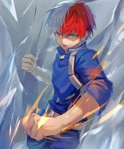 Todoroki My Hero Academia paint by numbers