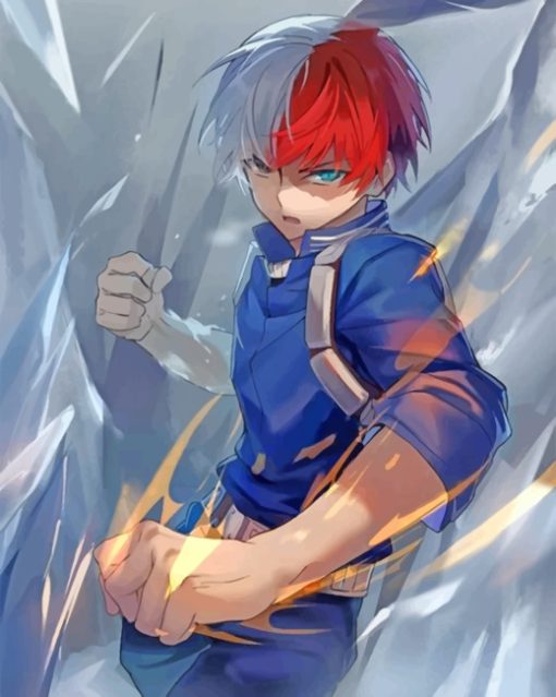 Todoroki My Hero Academia paint by numbers