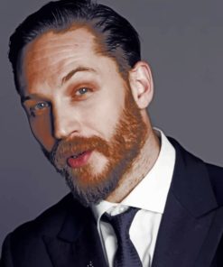 Tom Hardy Wearing A Black Suit Paint by numbers