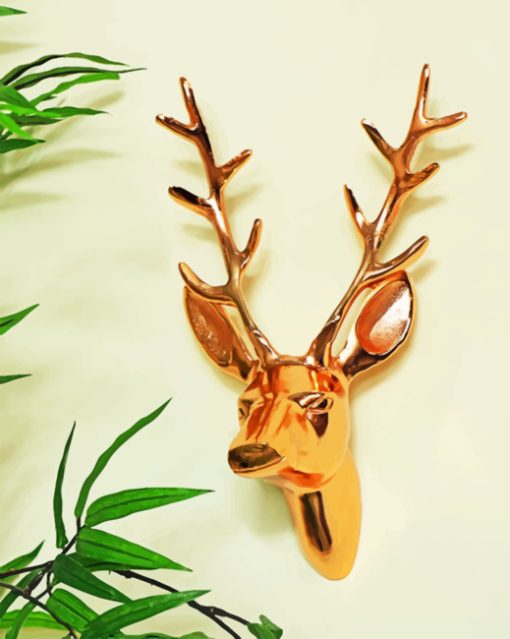 Tropical Deer Head paint by numbers