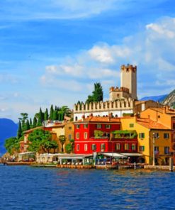 Village Lake Garda paint by numbers