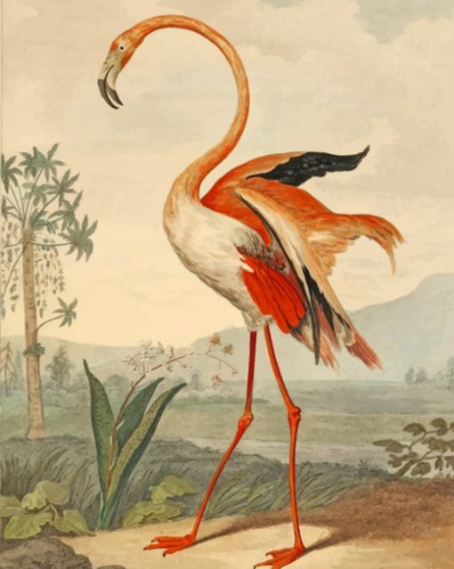 Flamingo Bird paint by numbers