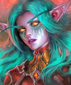 Night Elf paint by numbers