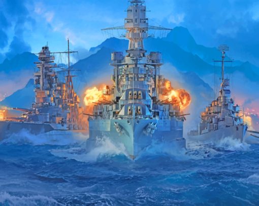 World Of Warships Legends paint by numbers