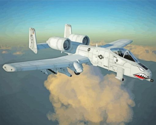 Aesthetic Fairchild A 10 Thunderbolt II paint by number