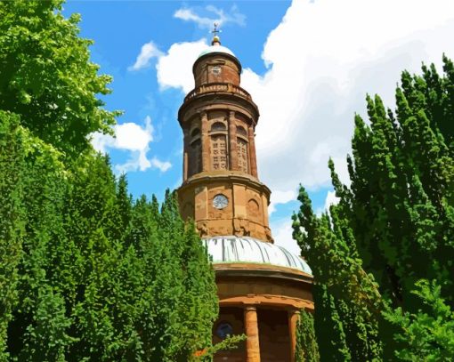 Banbury Church Building paint by number