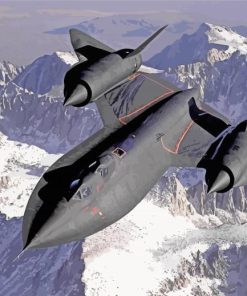 Blackbird SR71 Aircraft paint by number