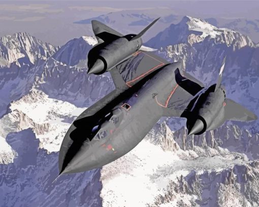 Blackbird SR71 Aircraft paint by number