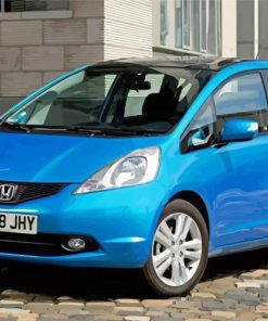 Blue Honda Jazz paint by number