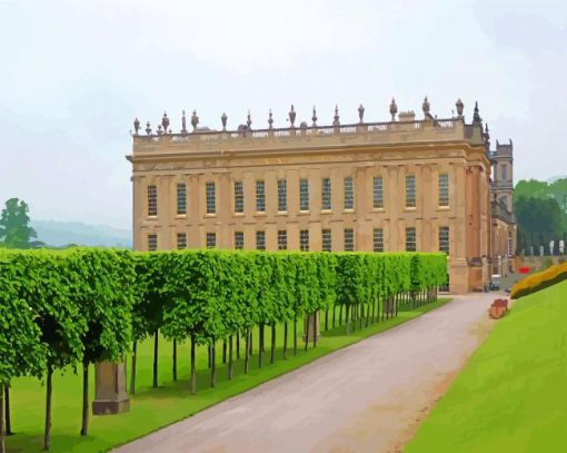 Chatsworth House Derbyshire paint by number