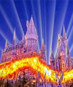 Fantasy Harry Potter Hogwarts Castle paint by number