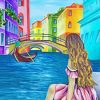 Girl In Venice Art paint by number