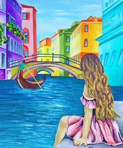 Girl In Venice Art paint by number