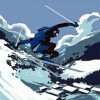 Illustration Vintage Ski paint by number