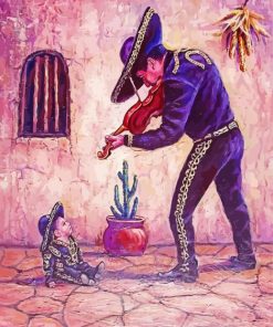 Mexican Mariachi Art paint by number