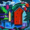 New Jersey Village Oscar Bluemner paint by number