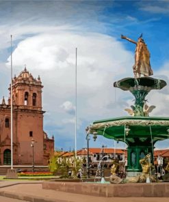 Plaza De Armas Cusco Peru paint by number