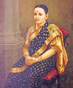 Portrait Of A Lady By Raja Ravi Varma paint by number