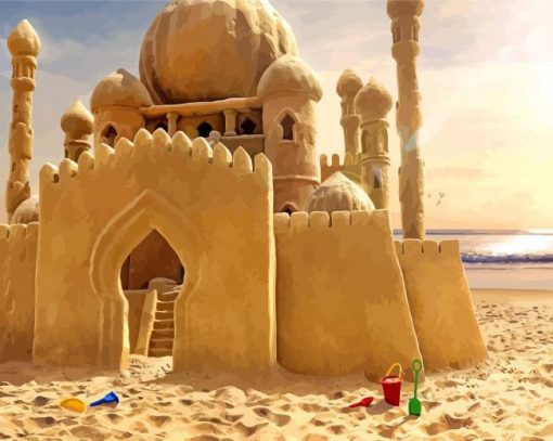 Sand Castle Art paint by number