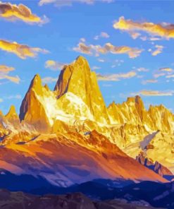 Sunrise At Mt Fitzroy Patagonia paint by number