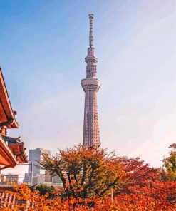 Tokyo Skytree paint by number