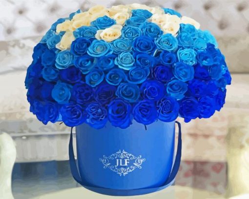 Wonderful Blue Bouquet paint by number