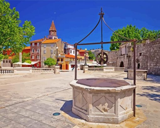 Zadar The Five Wells Square paint by number