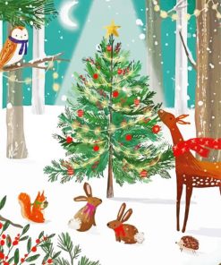 Aesthetic Christmas Wildlife paint by number