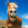 Aesthetic Horses Laughing paint by number